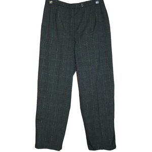 Worthington 8P x 26" Black White Plaid High Rise Ankle Dress Pants 8S (8 petite)